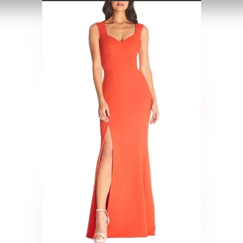 DRESS THE POPULATION DRESS, Monroe Side Slit Gown